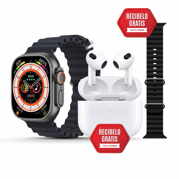 SmartWatch 9™ + AirPods Pro 2ª Gen + 10 correas